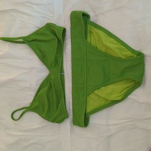 J. Crew 2-piece swimsuit, size small, color palm